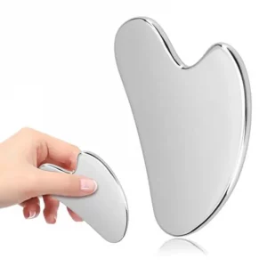 stainless steel gua sha – face, neck & body massage tool