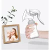 Silicone Manual Breast Pump Adjustable Suction Maternity Products Safe Material White Maternity Products