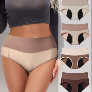 cotton comfort leak proof period panties (4 pack)